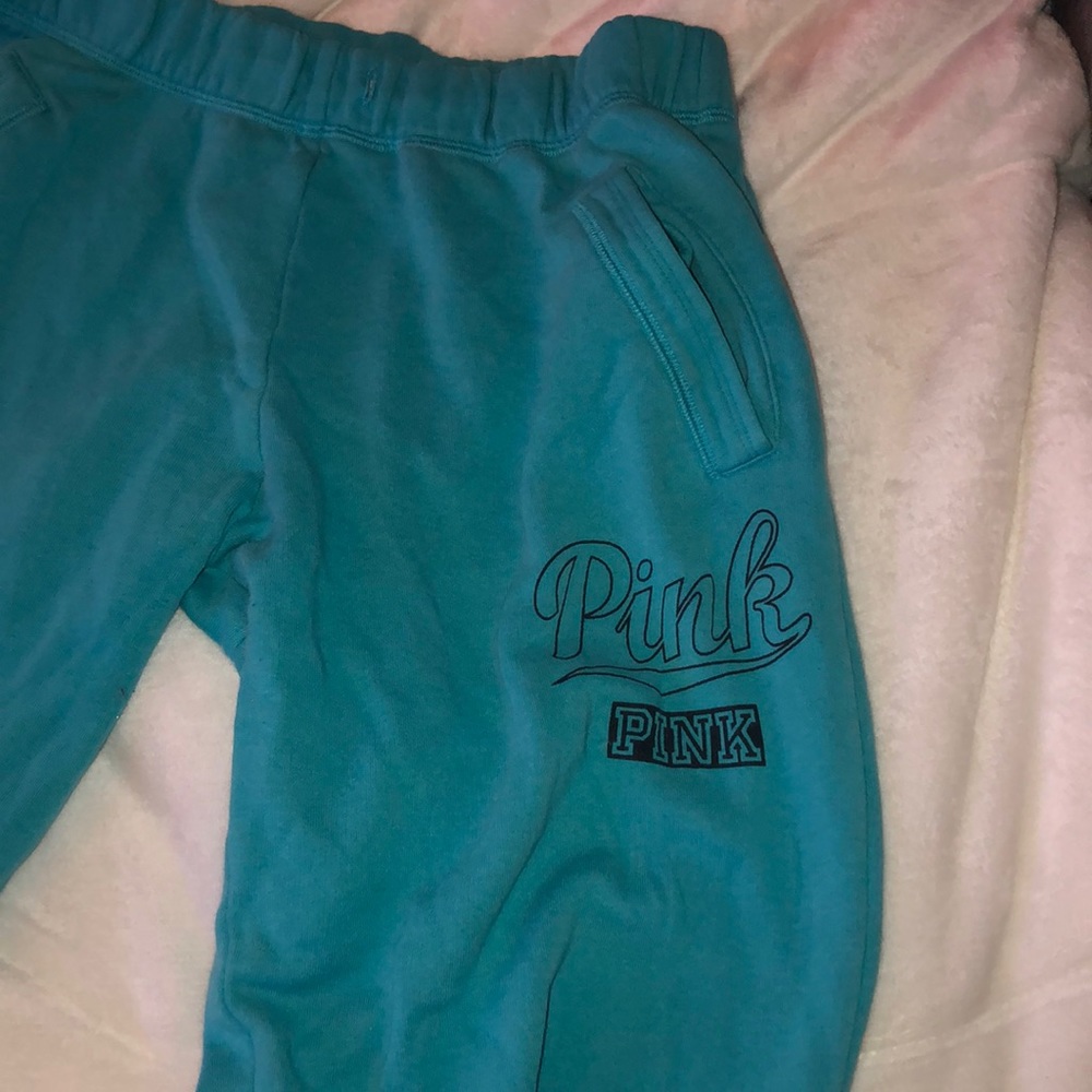 Turquoise pink sweatpants
